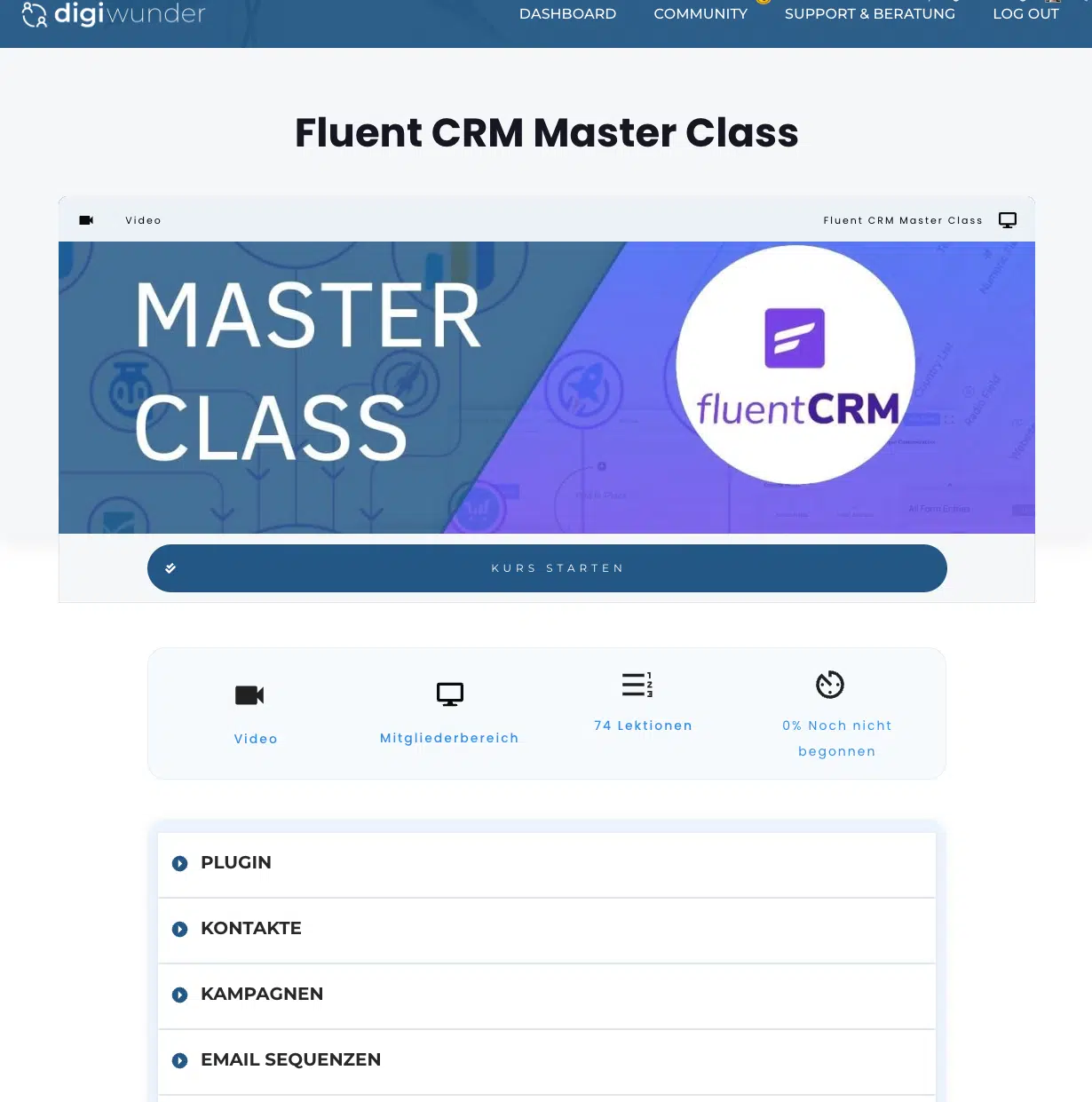 Digiwunder Master Class FluentCRM